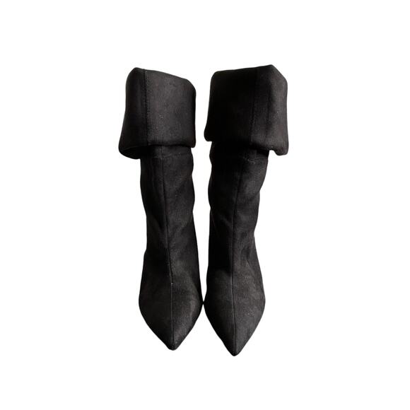 Jeffrey Campbell NWOT Knee High Stiletto Boots Sz 8.5 Suede Wide Calf High Heel - Picture 3 of 7